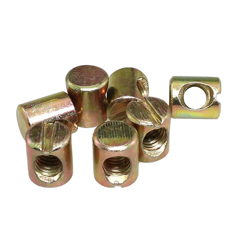 Bxian 15PCS Metric M6 Barrel Nuts Q235 Carbon Steel 10x12mm Cross Pin Hardware Replacement Slotted Fasteners for Joining Planks Kitchen Countertops Cabinet - Image 4